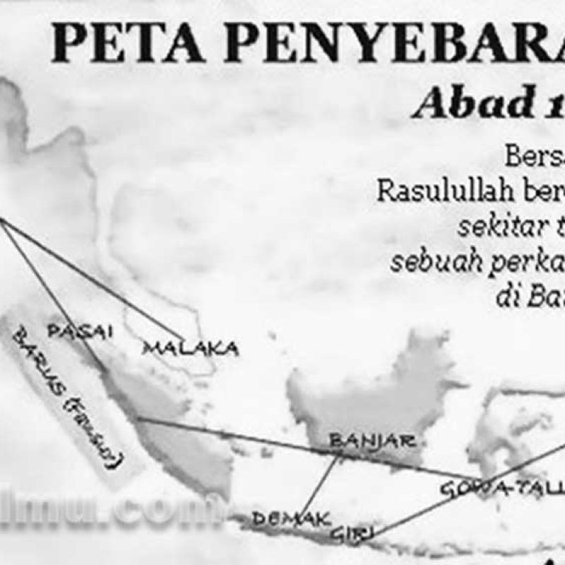 Peta penyebaran Islam di Indonesia