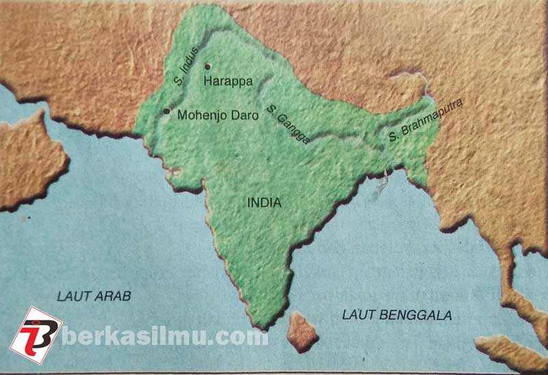 Peradaban Lembah Sungai Indus 1 Gambar Peta peradaban lembah Sungai Indus