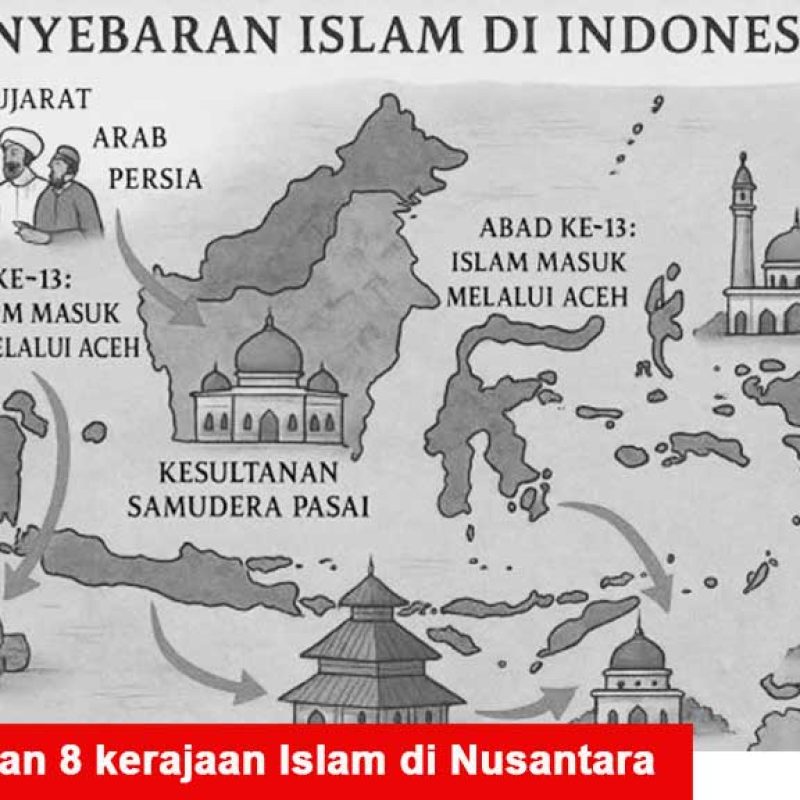 Pertumbuhan 8 kerajaan Islam di Nusantara