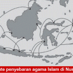 Peta rute penyebaran agama Islam di Nusantara