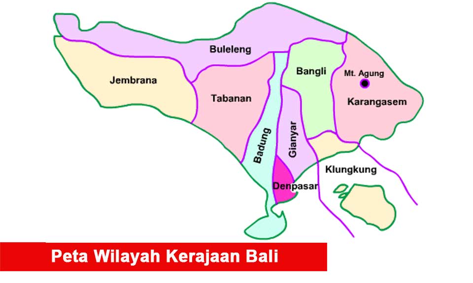 peta wilayah kerajaan Bali